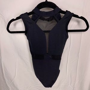 Black mesh company five Dance leotard